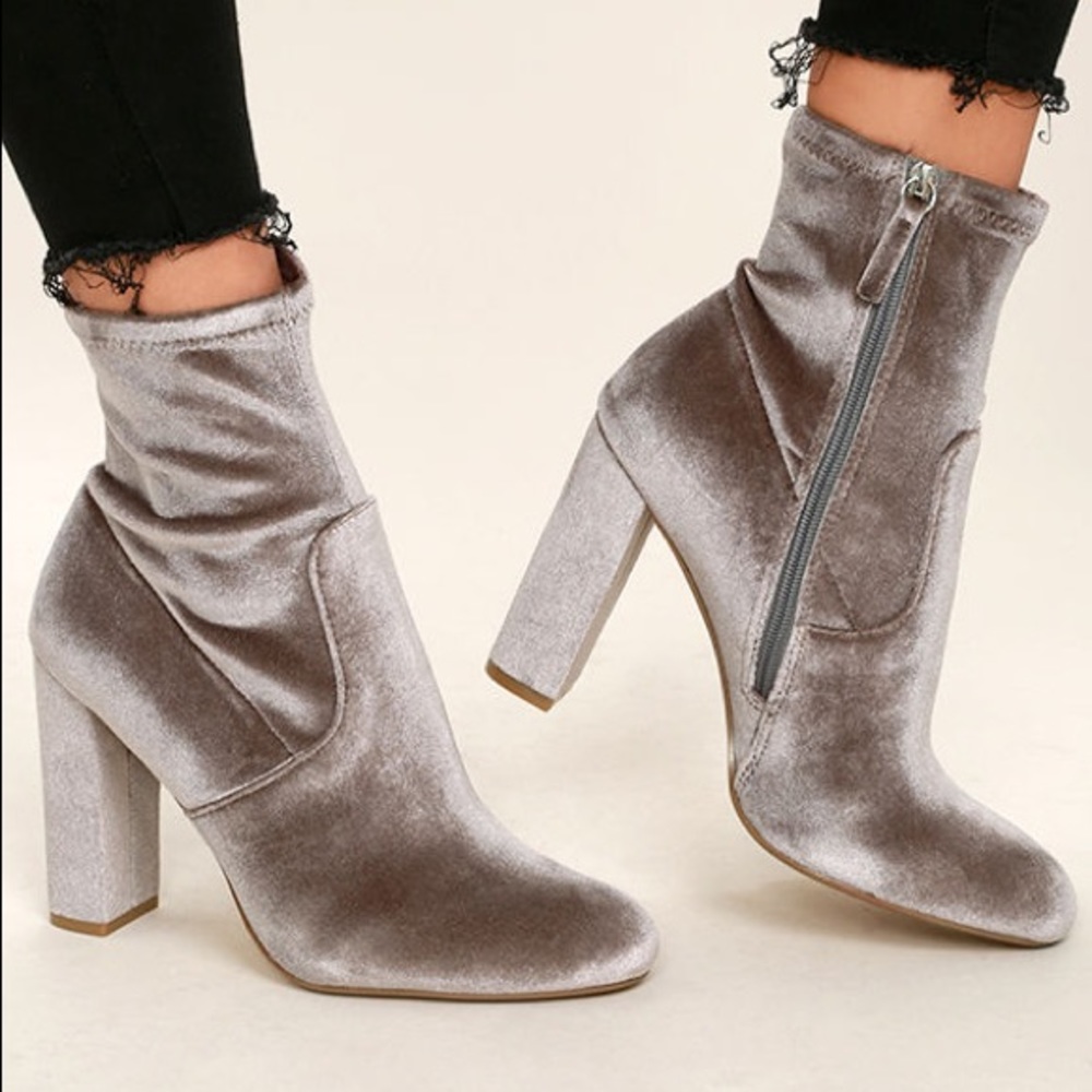 Steve Madden velvet booties